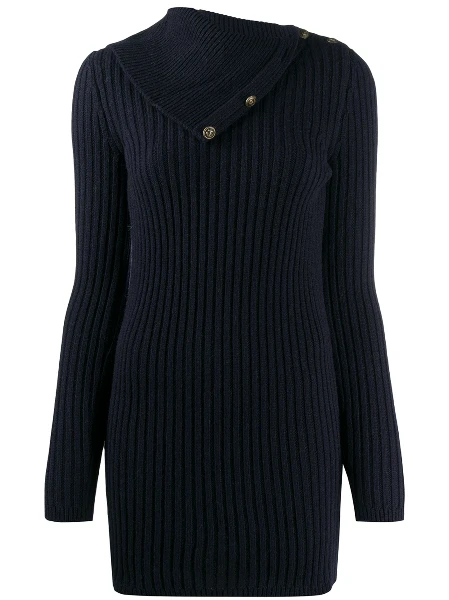 fold-over collar jumper