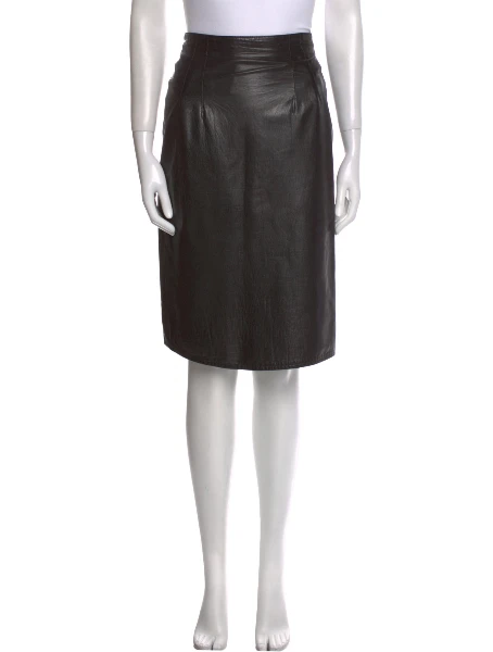 Leather Knee-Length Skirt